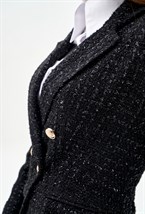 Жакет из твида с люрексом Black - фото 118538