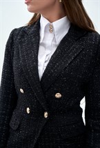 Жакет из твида с люрексом Black - фото 118540