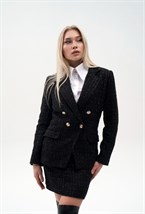 Жакет из твида с люрексом Black - фото 118541