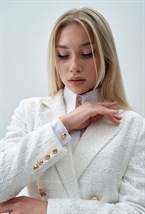 Жакет из твида с люрексом White - фото 118543