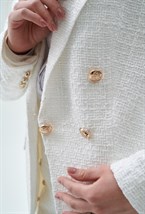 Жакет из твида с люрексом White - фото 118544