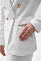 Жакет из твида с люрексом White - фото 118545