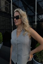 Жилетка из мягкого твида Grey - фото 118573