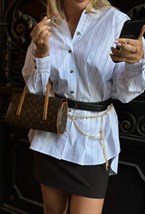 Рубашка из хлопка в полоску - фото 118639