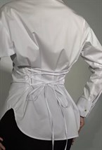 Рубашка с золотыми запонками и шнуровкой сзади - фото 118650