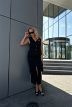 Юбка макси из мягкого твида Black - фото 118721