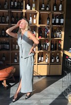 Юбка макси из мягкого твида Grey - фото 118725