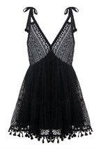 Мини-сарафан из хлопка на завязках - фото 118849