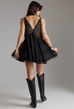 Мини-сарафан из хлопка на завязках - фото 118859