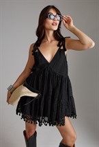 Мини-сарафан из хлопка на завязках - фото 118862