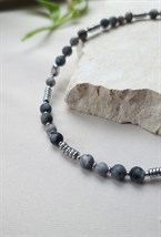 Колье серая лаконичность - фото 118969