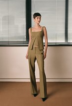 Оливковый корсетный топ - фото 119689