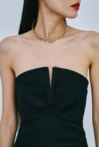 Корсетный топ с баской - фото 119776