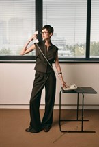 Широкие льняные брюки - фото 119789