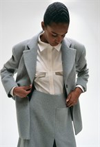 Юбка из шерсти с панелями - фото 119842