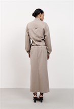 Юбка с кожаными деталями - фото 119862