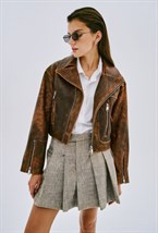 Мини-юбка со складками - фото 119887