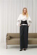 Рубашка из хлопка с воланами - фото 119947