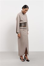 Рубашка с кожаными деталями - фото 119949