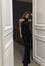 Платье-из атласа с шалью - фото 120069