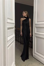 Платье-из атласа с шалью - фото 120070