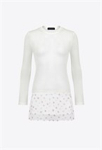 Юбка с цветочным авторским принтом - фото 120089