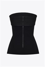 Корсетный топ с баской - фото 120128