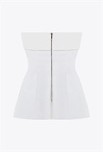 Корсетный-топ с баской - фото 120131