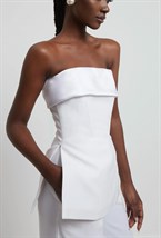 Корсетный-топ с баской - фото 120132