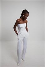 Корсетный-топ с баской - фото 120133