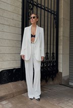 Брюки широкие с защипами - фото 120190