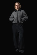 Бомбер с кожаным воротником - фото 120384