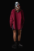 Бордовая рубашка из вельвета - фото 120424