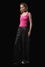 Атласный корсет цвета фуксия на молнии - фото 120463