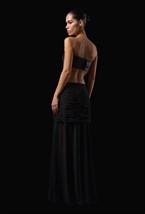 Шелковая драпированная юбка - фото 120474