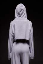 Серое худи из кашемира - фото 120639