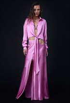 Розовая блуза из вискозы - фото 120722