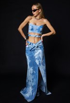 Джинсовая юбка макси - фото 120750