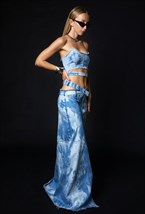 Джинсовая юбка макси - фото 120751