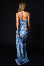 Джинсовая юбка макси - фото 120754