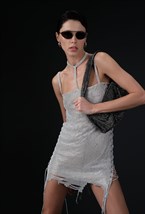 Черная сумка из кристаллов - фото 120948