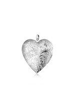 Large Heart Silver Pedant - фото 122227
