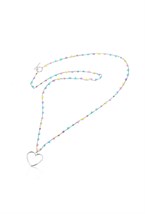 Long chain of multi colored hearts - фото 122250