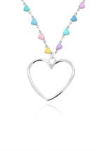 Long chain of multi colored hearts - фото 122251