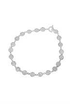 Chain with braided circles Rhodium - фото 122258