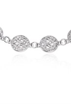 Chain with braided circles Rhodium - фото 122259