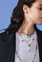 Bug Chain Rhodium Necklace - фото 122268