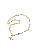 Fly Symbol Chain Necklace Gold - фото 122281
