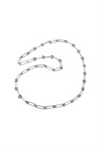 Knot Chain Necklace Rhodium - фото 122284