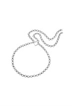 Round Chain Silver Belt Necklace - фото 122290